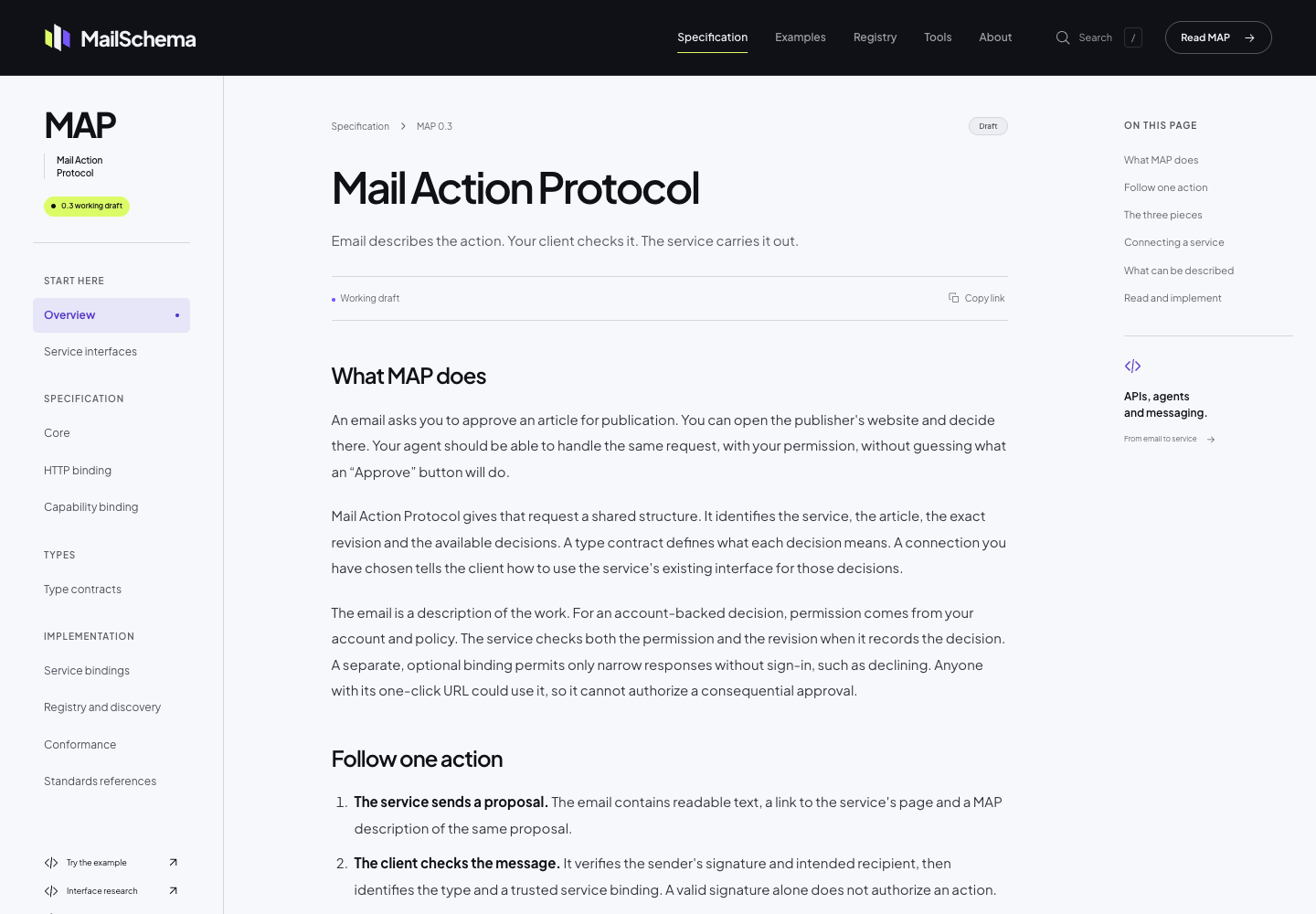 MailSchema’s specification
